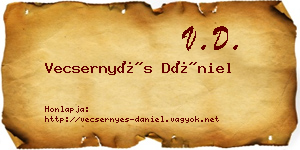 Vecsernyés Dániel névjegykártya